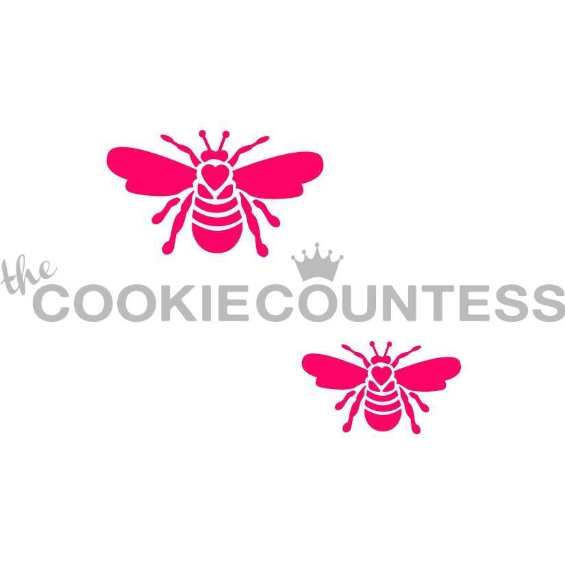 Bees with 2 Sizes Stencil