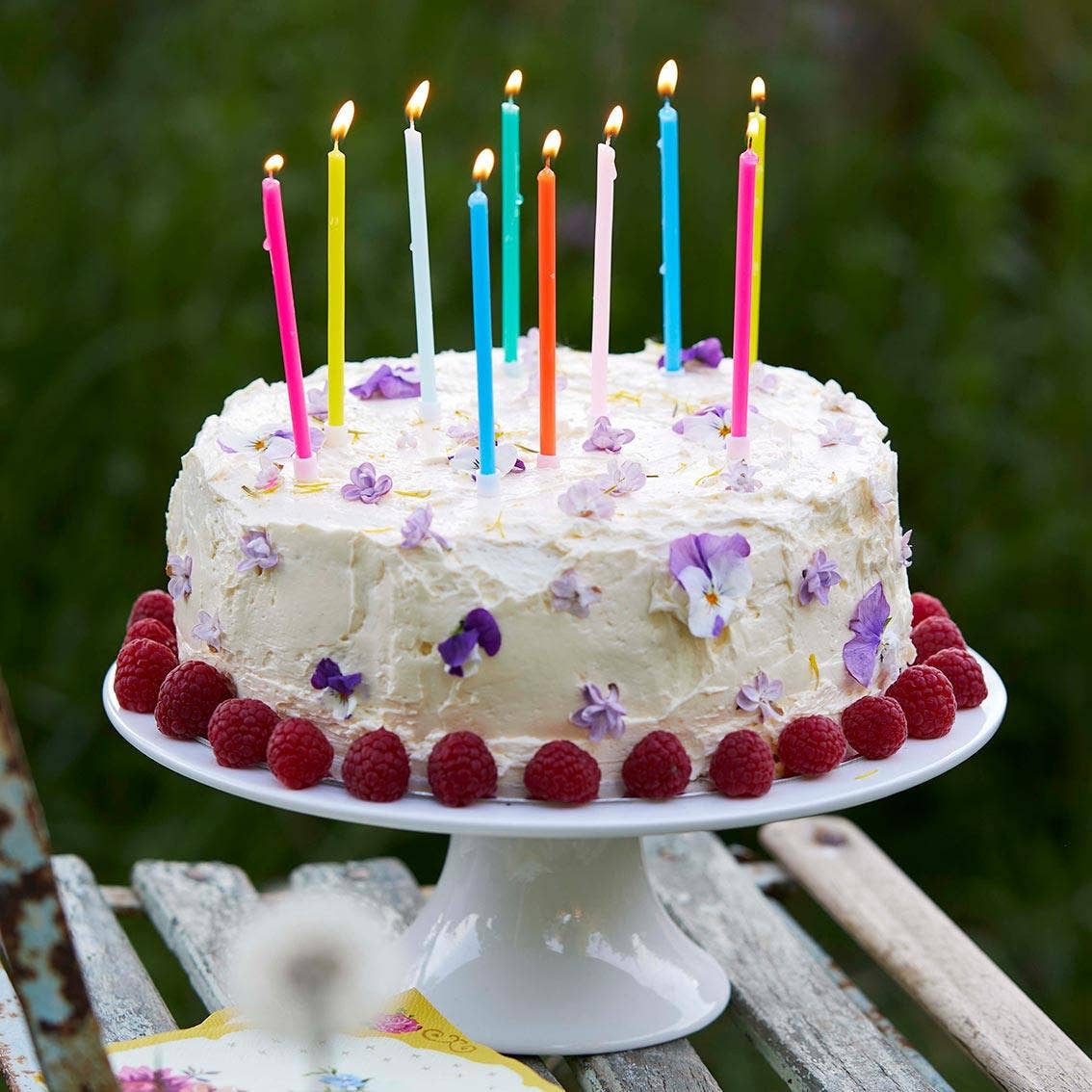 Bright Rainbow Birthday Candles