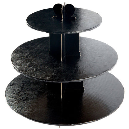 3 Tier, Black Cupcake Stand