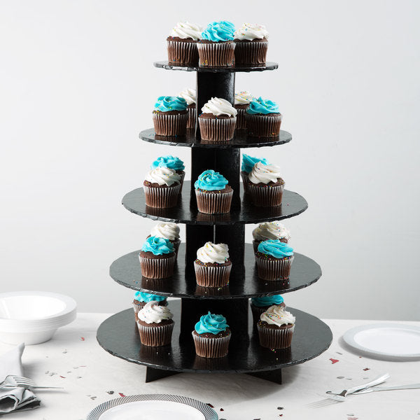 5 Tier, Black Cupcake Stand