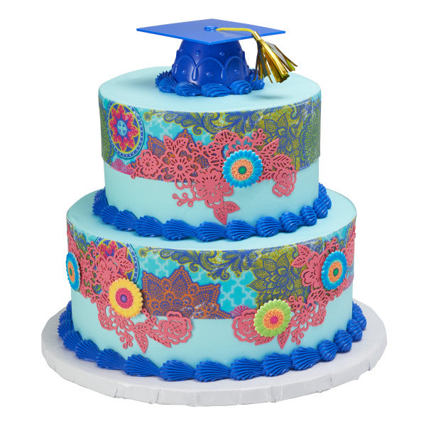 Blue Graduation Cap with Tassel - 3"