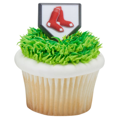Boston Red Sox Cupcake Rings -12 Rings