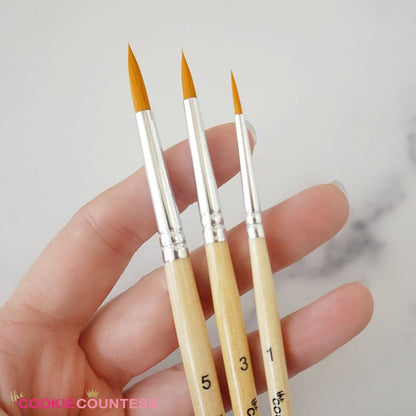 Sugar Decorator Brushes, Set of 6