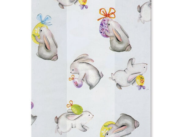 Bunnies & Eggs Cellophane Treat Bags - 3.5x2x7.5 - 10 Bags