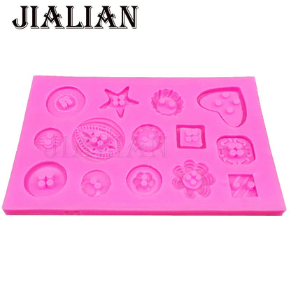 Variety of Buttons Silicone Mold