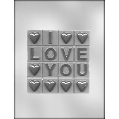 Big I Love You Chocolate Bar Mold
