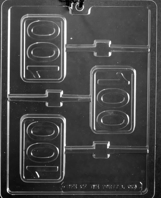 100th Anniversary/Birthday Lollipop Chocolate Mold