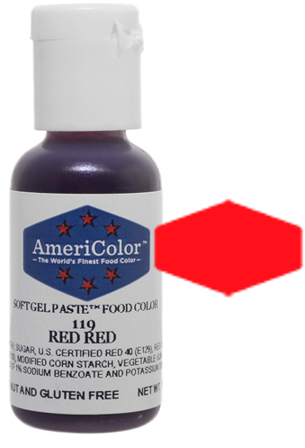 Red Red, Americolor Soft Gel Paste Food Color, .75oz