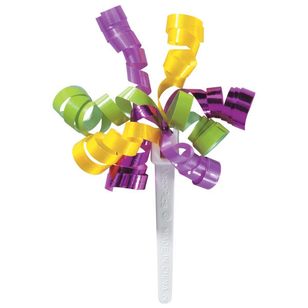 Yellow - Purple - Green Ribbon-Small Streamers