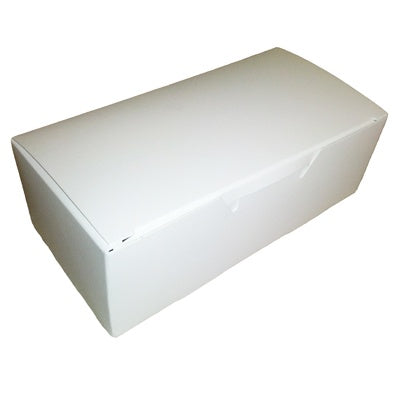 White Candy Box, Half (.5) LB, 1 Piece Folding Box