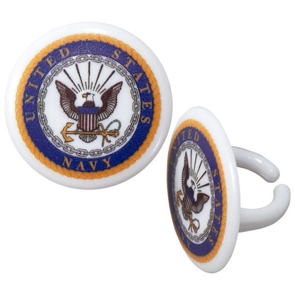 U.S. Navy Cupcake Rings - 12 Rings
