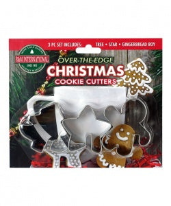 Over The Edge Christmas Cookie Cutters, 3pc