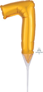 Air Filled, Gold Number 7 Cake Pick