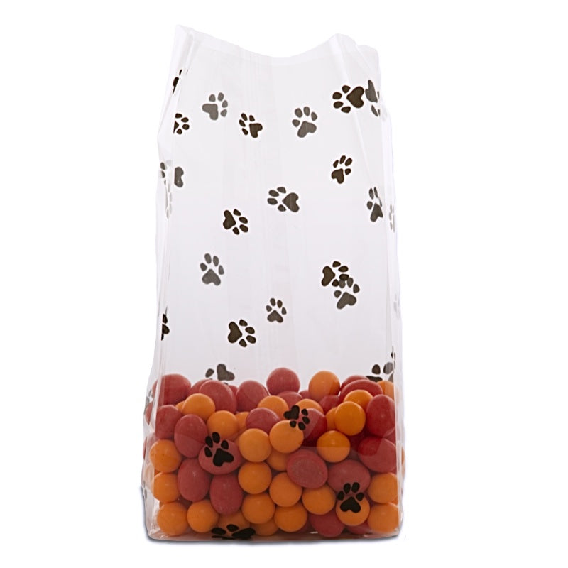 3.5x2x7.5 Bag- Paw Print - 10 Bags