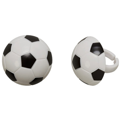 Soccer Ball Cupcake Rings - 12 Cupcake Rings