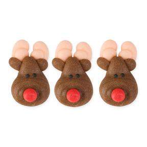Royal Icing Reindeer Head - 6 Pieces