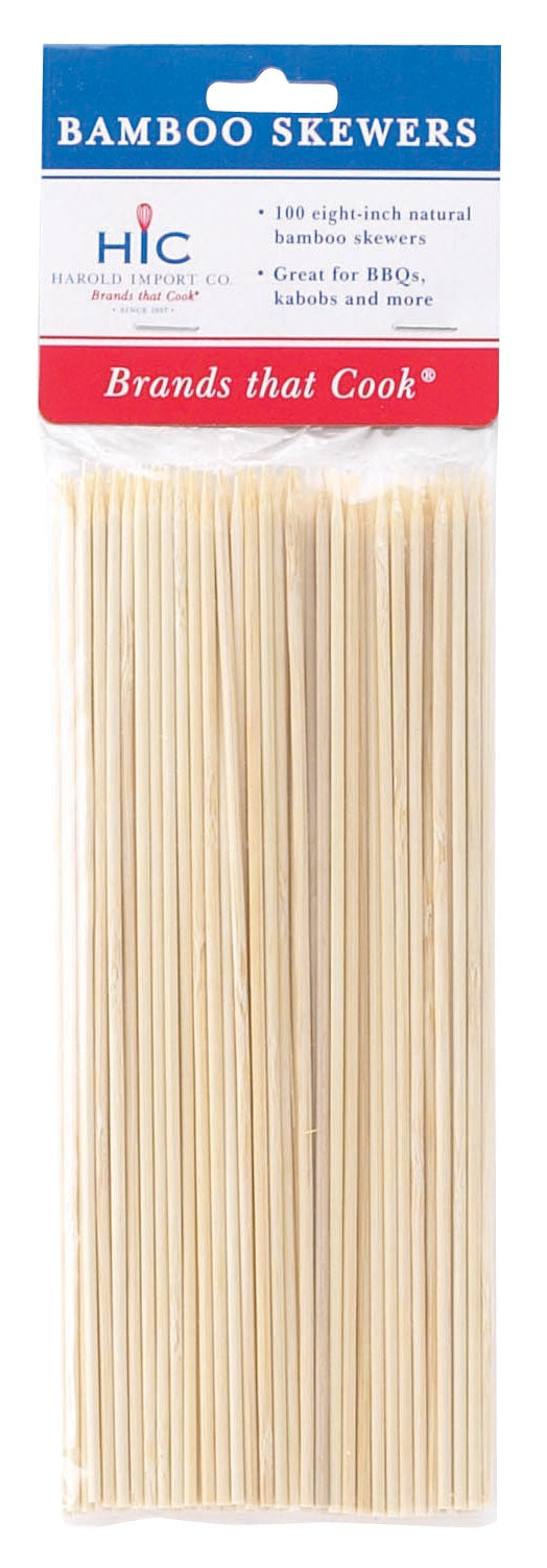 8 Inch Bamboo Skewers, Package of 100