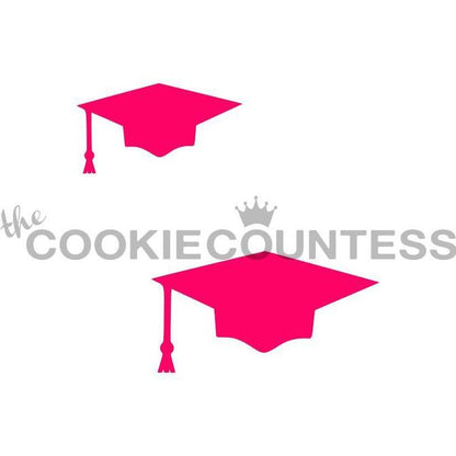 Graduation Caps with 2 Sizes Stencil