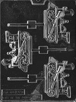 Train Lollipop Chocolate Mold