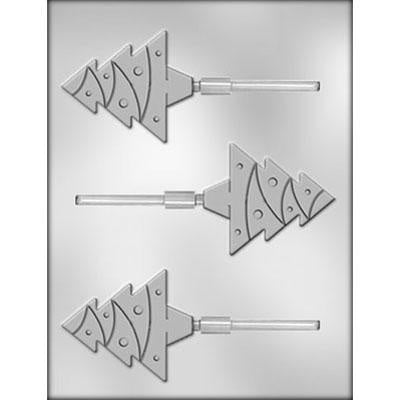 3 1/8 Inch, Christmas Tree Lollipop Chocolate Mold