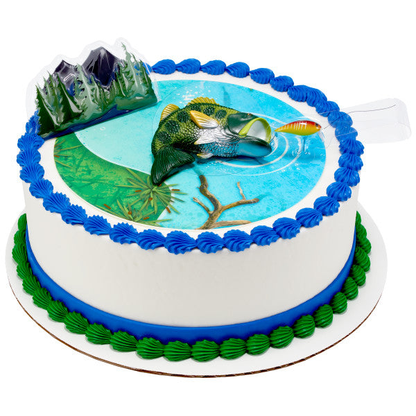 Large Bass Fish Topper/ Fisherman's Birthday Cake Topper/ Fishing Cake Kit/  Bass Fish Cake Kit/ Fishing Cake Kit Topper 