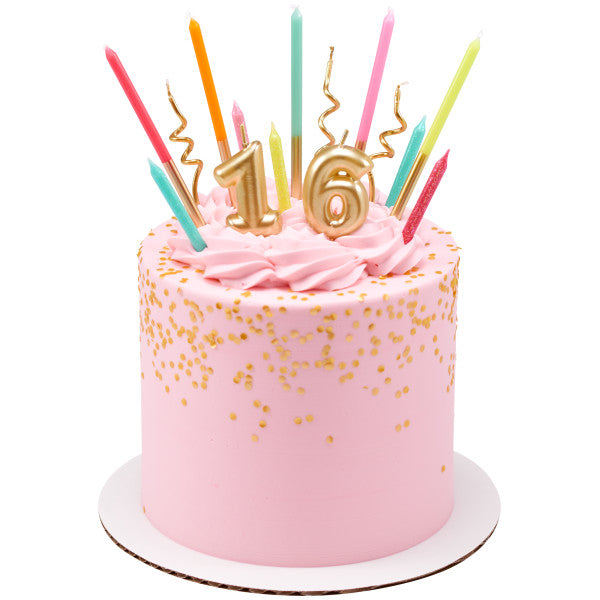 Gold Number 1 Candle
