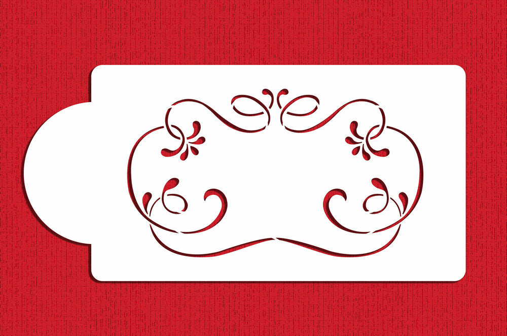 Calligraphy Monogram Plaque Cake Stencil