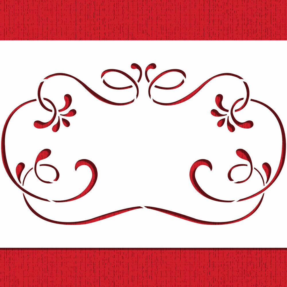 Calligraphy Monogram Plaque Cake Stencil