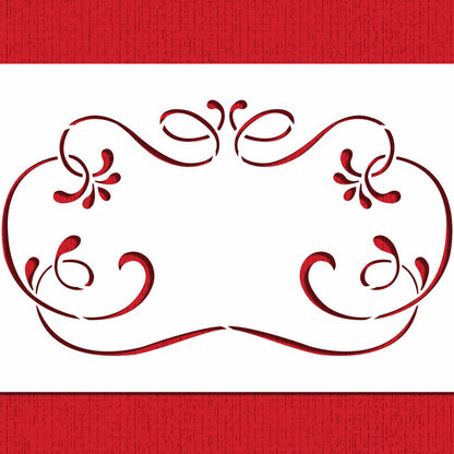 Calligraphy Monogram Plaque Cake Stencil