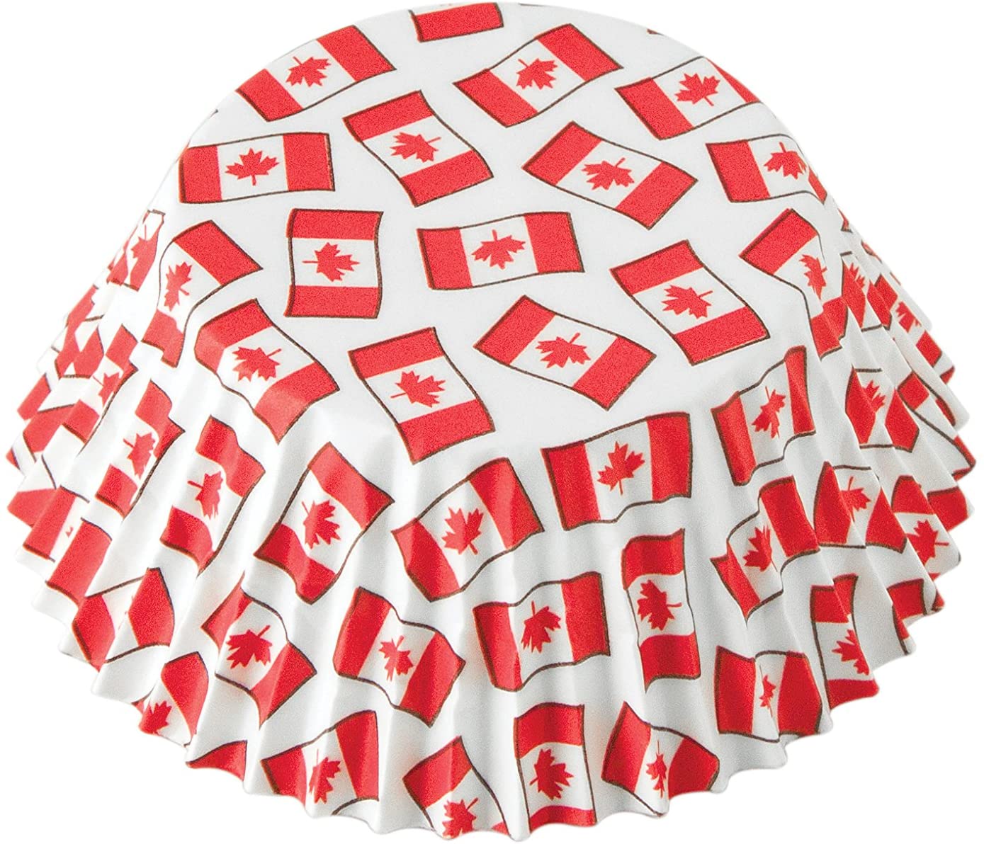 Canadian Flag Baking Cups - 50 Cupcake Liners