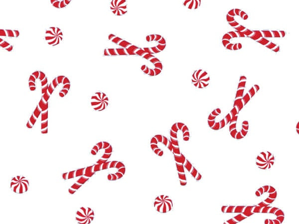 Candy Cane Mints Cellophane Roll