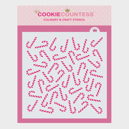 Candy Cane Pattern Stencil