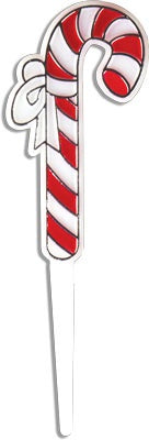 Candy Cane Cupcake Pick - 6 Cupcake Picks