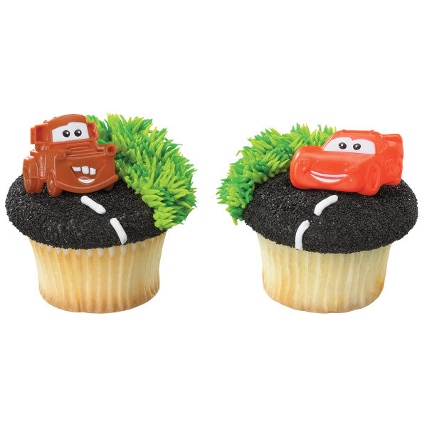 Cars - Mater & McQueen Cupcake Rings - 12 Rings