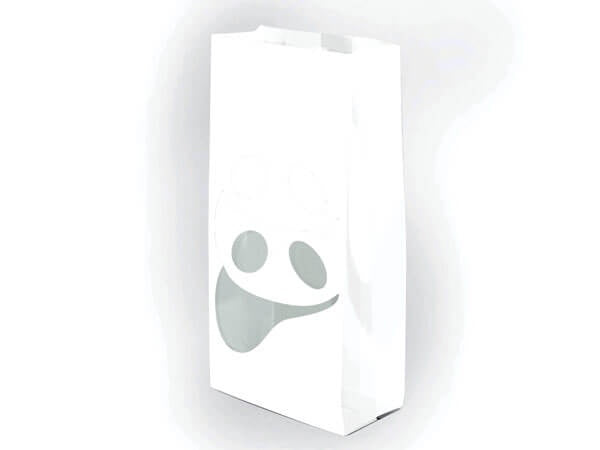 Ghost Halloween Cellophane Treat Bags - 3.5 x 2 x 7.5