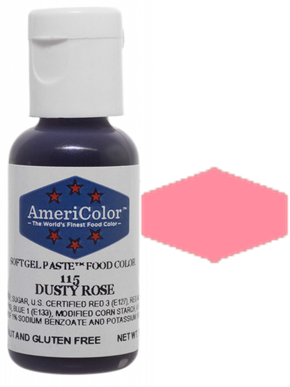 Dusty Rose, Americolor Soft Gel Paste Food Color, .75oz