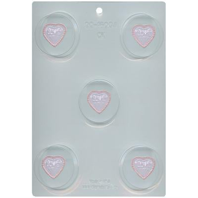 Lacy Heart Chocolate Covered Cookie Mold