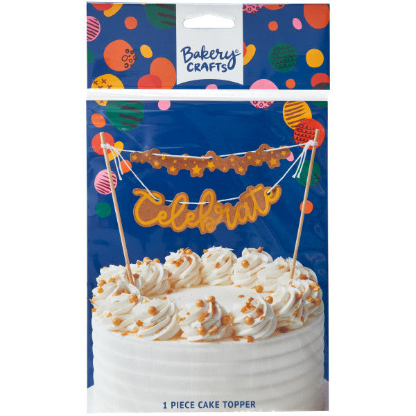 Celebrate Banner Cake Topper