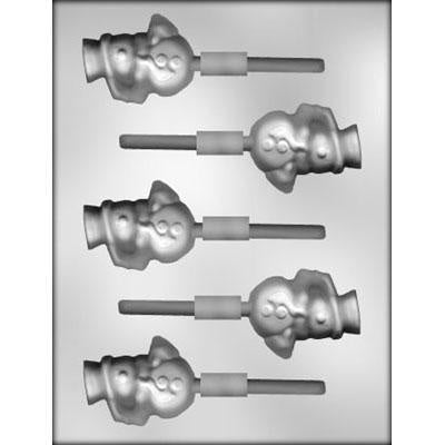 Saluting Snowman Lollipop Chocolate Mold