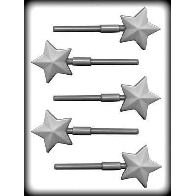 2 Inch Faceted Star Lollipop Hard Candy Mold