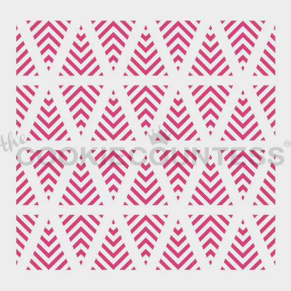 Chevron Trees Stencil