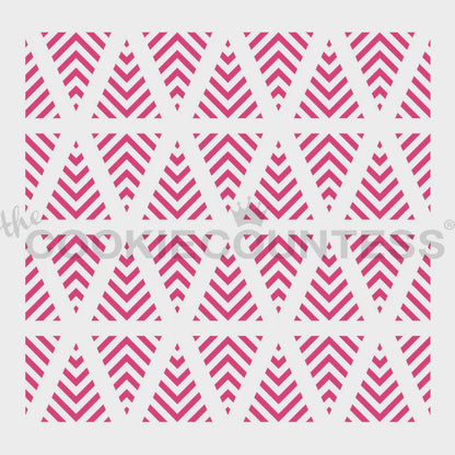 Chevron Trees Stencil