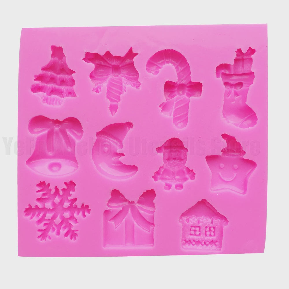 Christmas Symbols Silicone Mold