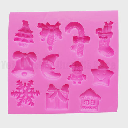 Christmas Symbols Silicone Mold