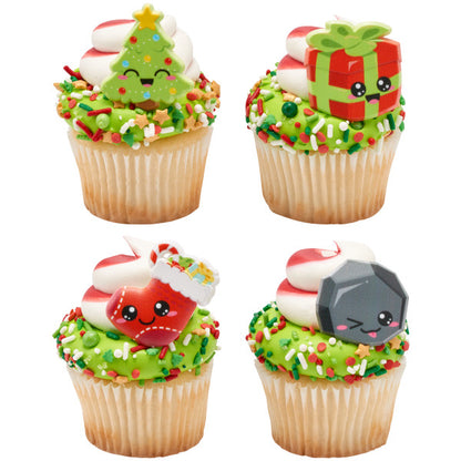 Christmas Cuties Cupcake Rings - 12 Cupcake/Cake Rings