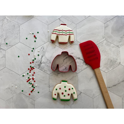 Winter Wonderland Christmas Sweater Spatula and Cookie Cutter Set