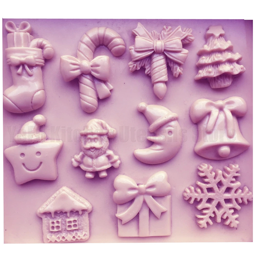 Christmas Symbols Silicone Mold