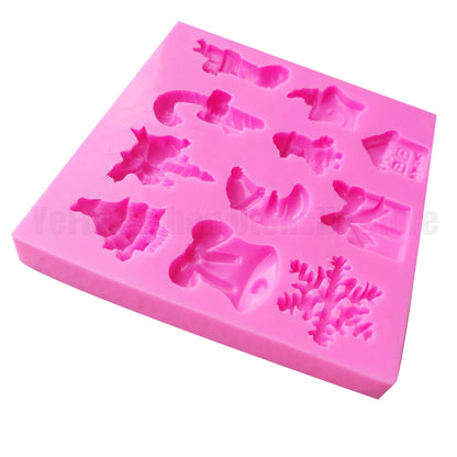 Christmas Symbols Silicone Mold