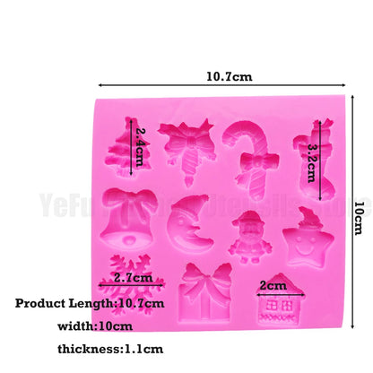 Christmas Symbols Silicone Mold