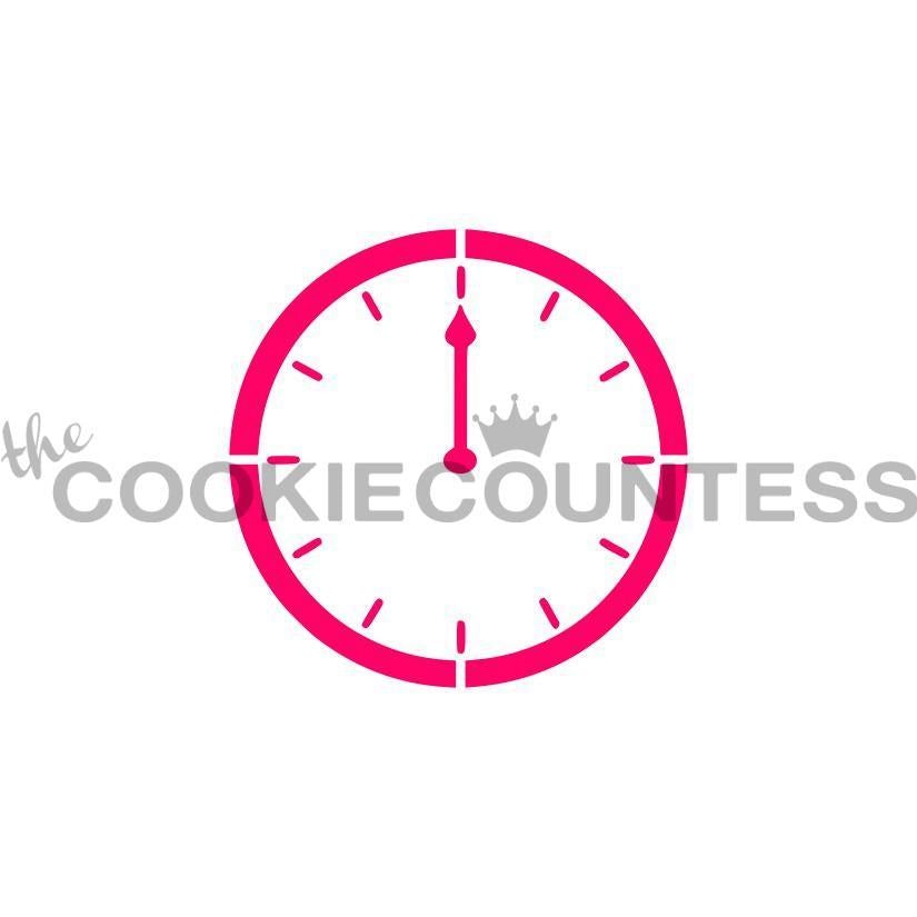 Clock at Midnight Stencil